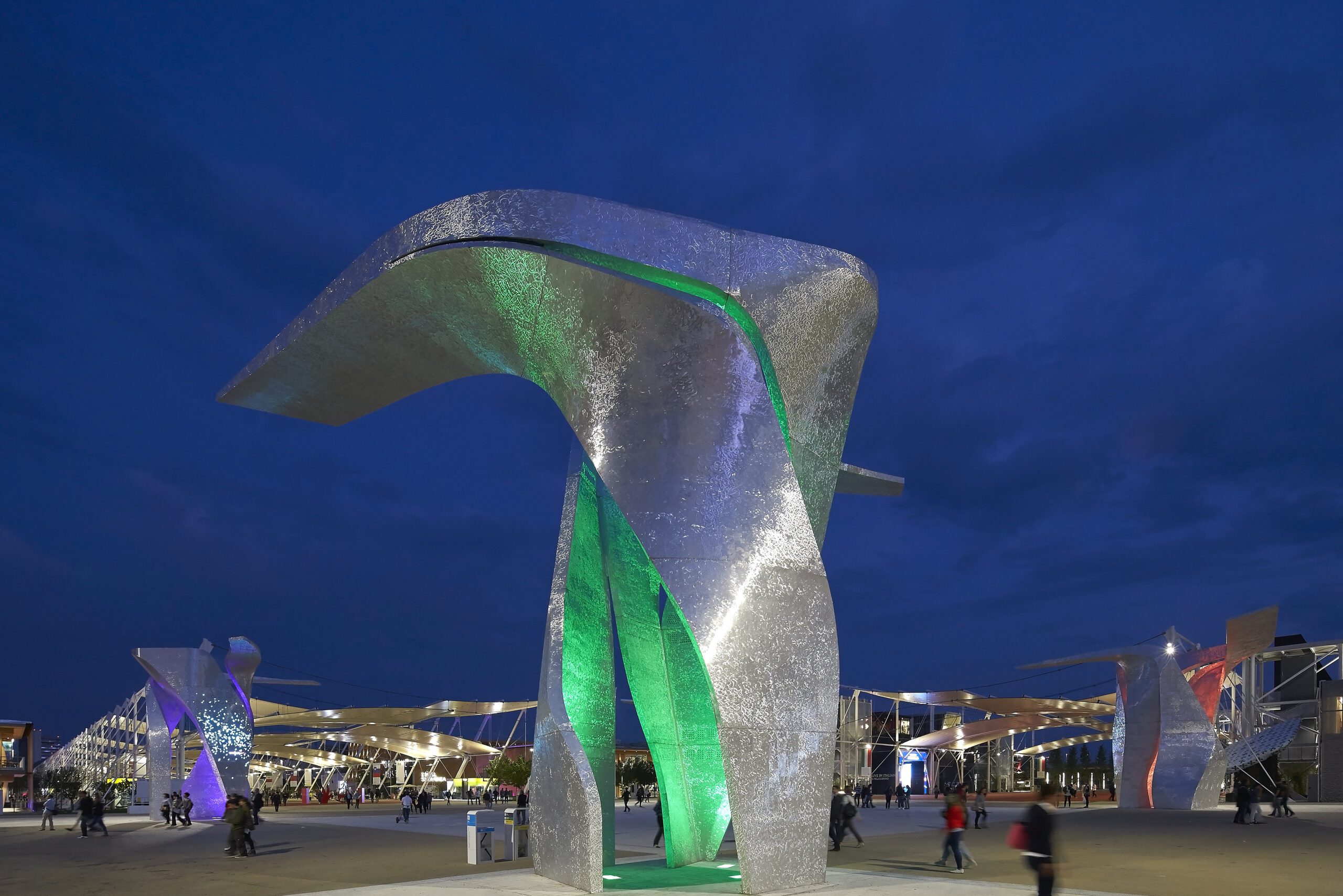 Milan Expo Dynamic LED Lighting - Architectural Lighting for Structures - LTP Integration