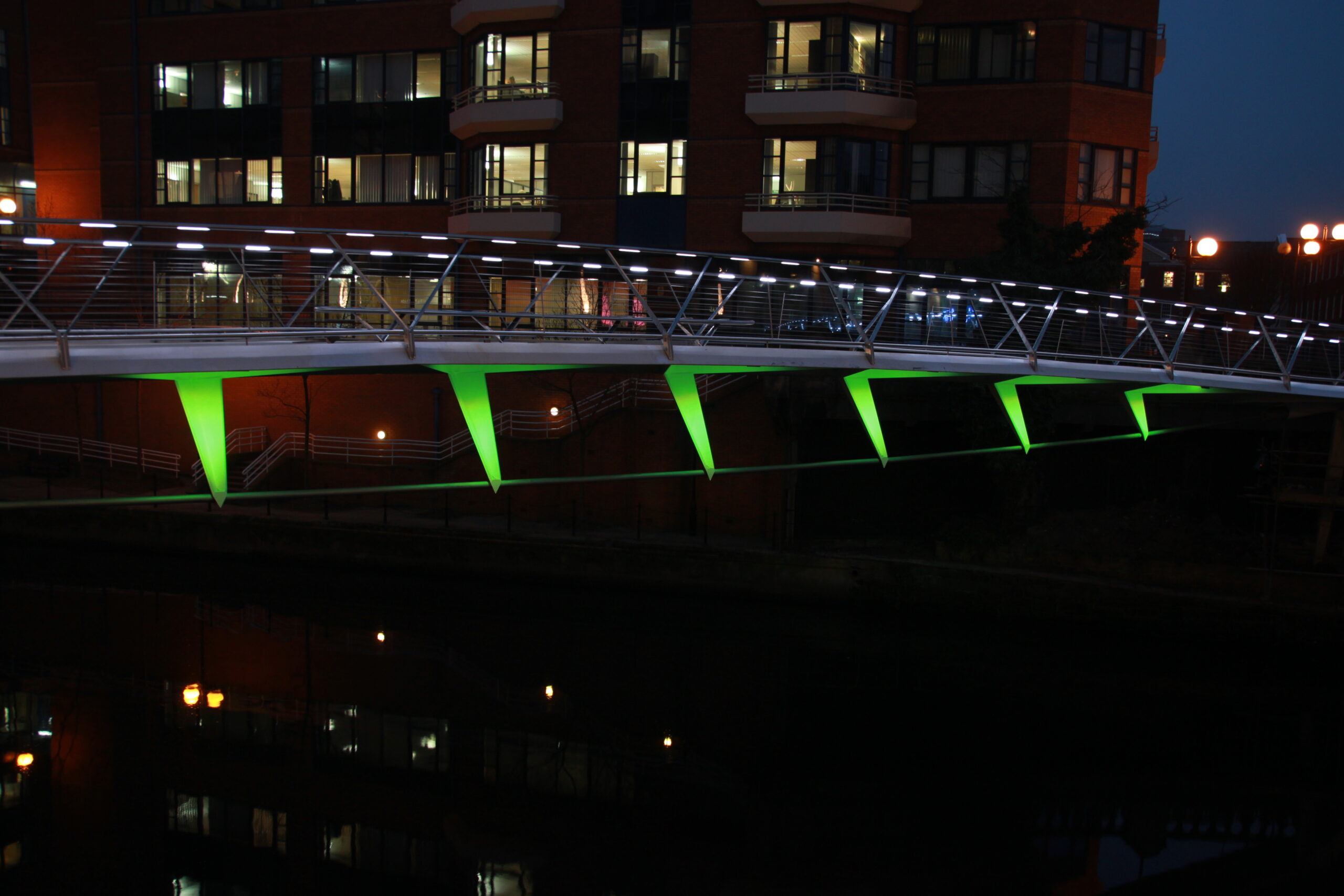 Irwell Footbridge Handrail Lighting - Architectural Lighting for Bridges & Walkways