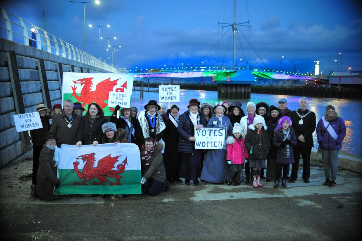 Rhyl landmarks illuminated for women’s suffrage centenary