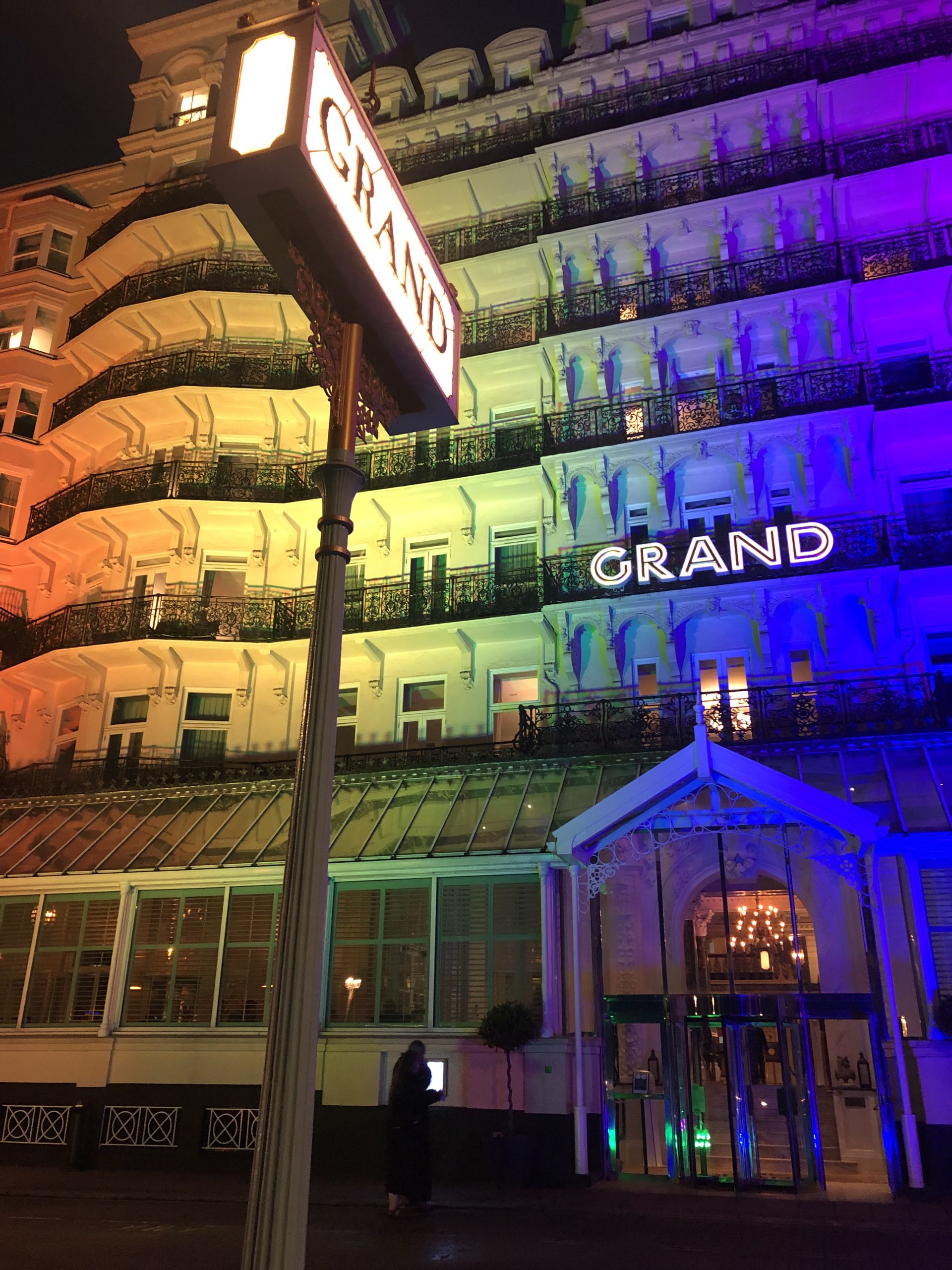 Grand Brighton Hotel lit up to mark 52nd anniversary of Stonewall Riots