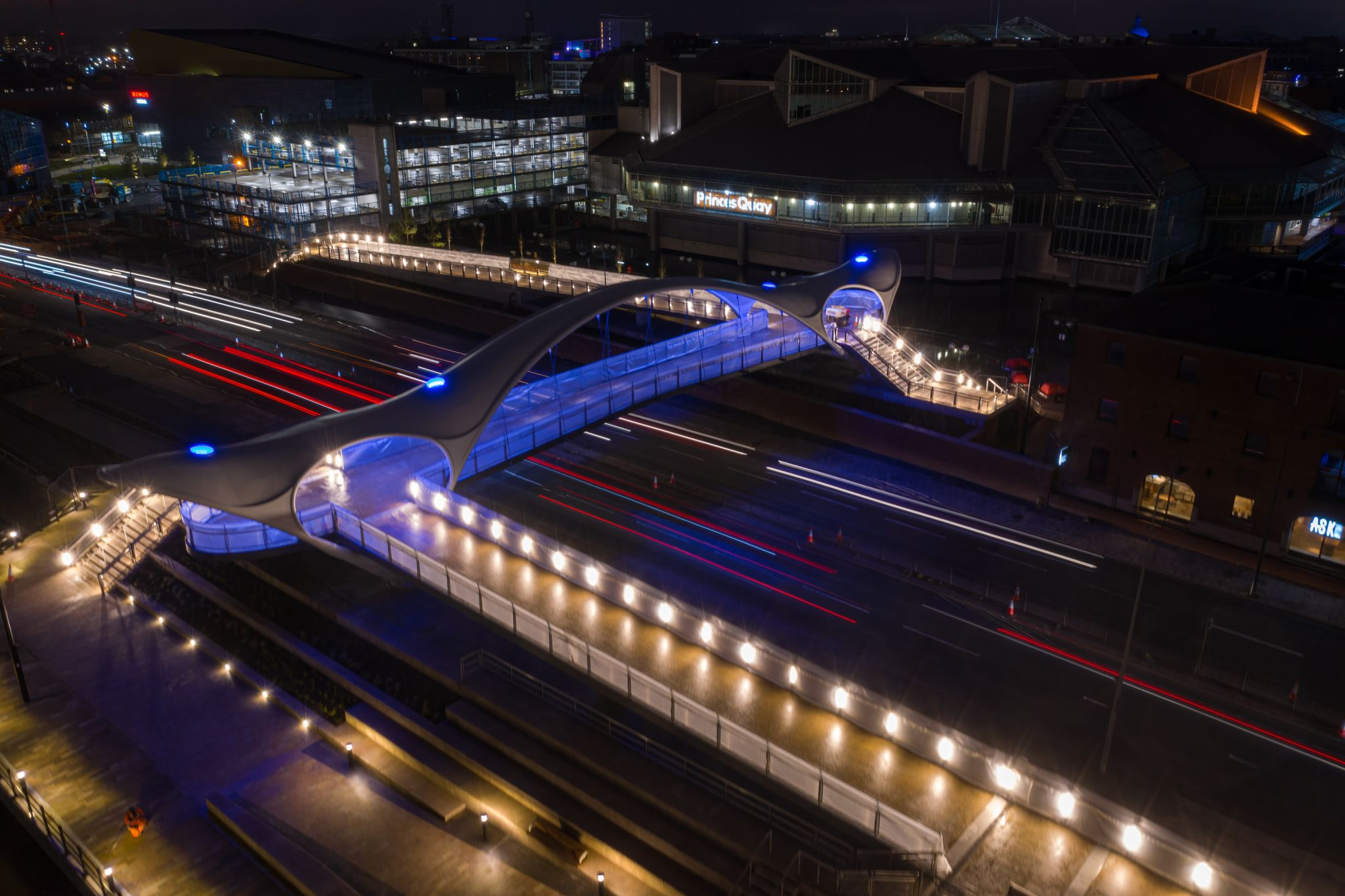 LTP illuminates A63 Princes Quay Bridge / Murdoch’s Connection in Hull